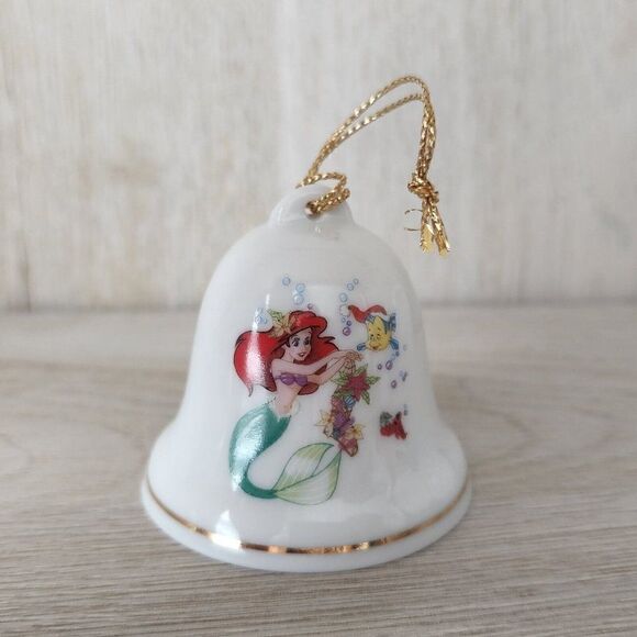 2 - VTG Disney Porcelain Christmas Bell Ornaments Grolier Collectibles 1994 - Picture 4 of 11
